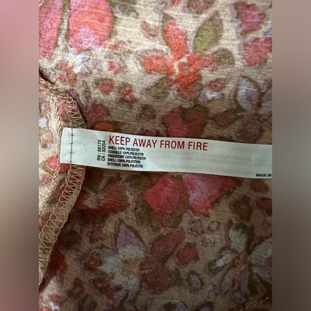 NWOT Free People Intimately Romance Me Beige Tan Orange Floral Maxi Skirt XS - Picture 11 of 13